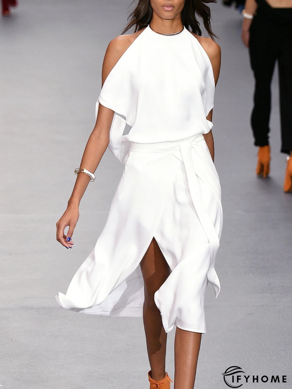 Casual Short Sleeve Round Neck Dress | IFYHOME