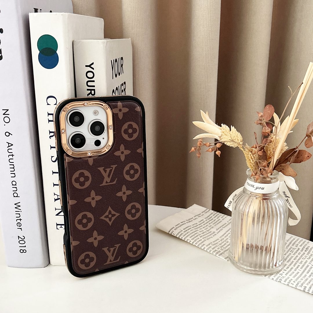Classic Louis Vuitton Monogram Canvas and Leather Drop Protection Phone Case