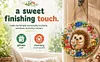 Diamond Painting Kit Hedgehog Mushroom Floral Wreath 9.45x9.45in