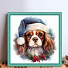 Christmas Dog-11CT Stamped Cross Stitch 40*40cm/15.75*15.75in
