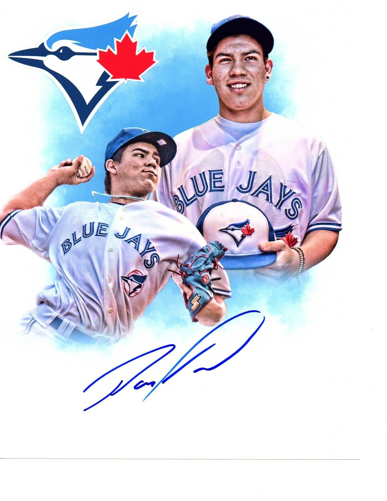 Eric Pardinho autograph Signed 8x10 baseball Photo Poster painting 2019 Toronto Blue Jays f