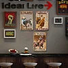 (US Only)3Pcs Vintage Western Cowboy Metal Tin Sign 2D Metal Wall Art Poster 30x40cm