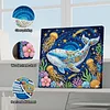 (25x25cm)DIY Whale Framed Handmade Pearl Painting Art Craft Kit Living Home Decor