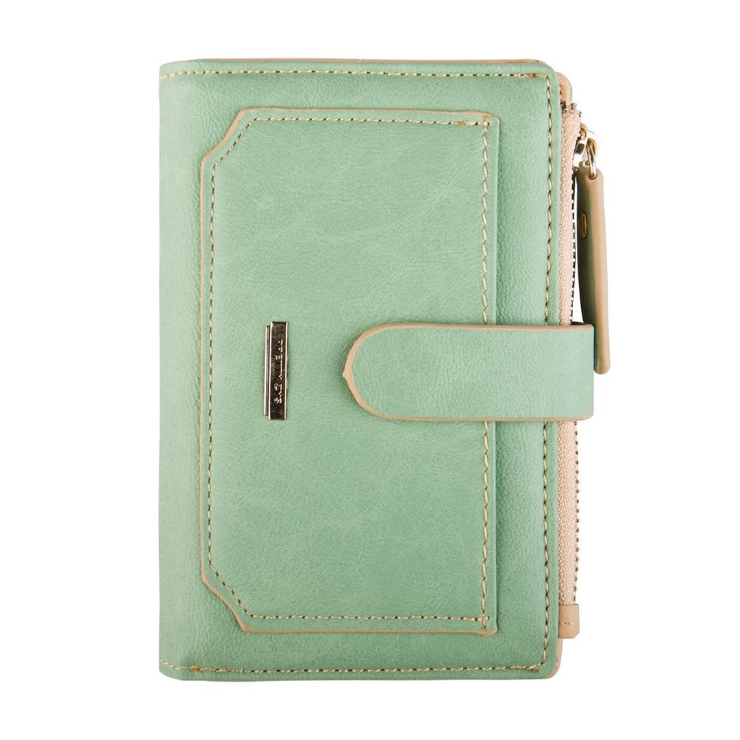 Womens Wallet Candy Color Bifold Mini Vintage Card Holder Compact Wallet Case for women