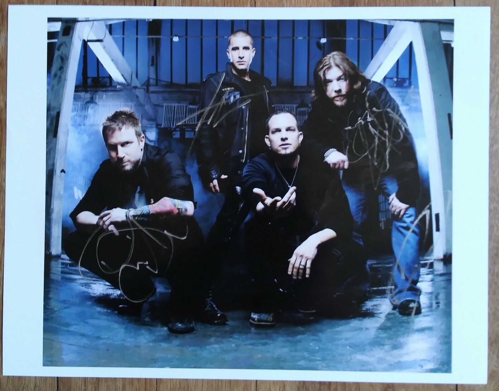 CREED AUTOGRAPHED SIGNED 8.5X11 Photo Poster painting - ALL BAND MEMBERS SCOTT STAPP