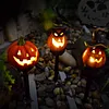 Solar Pumpkin Stake Light Resin Halloween Outdoor Garden Decorative Lamp