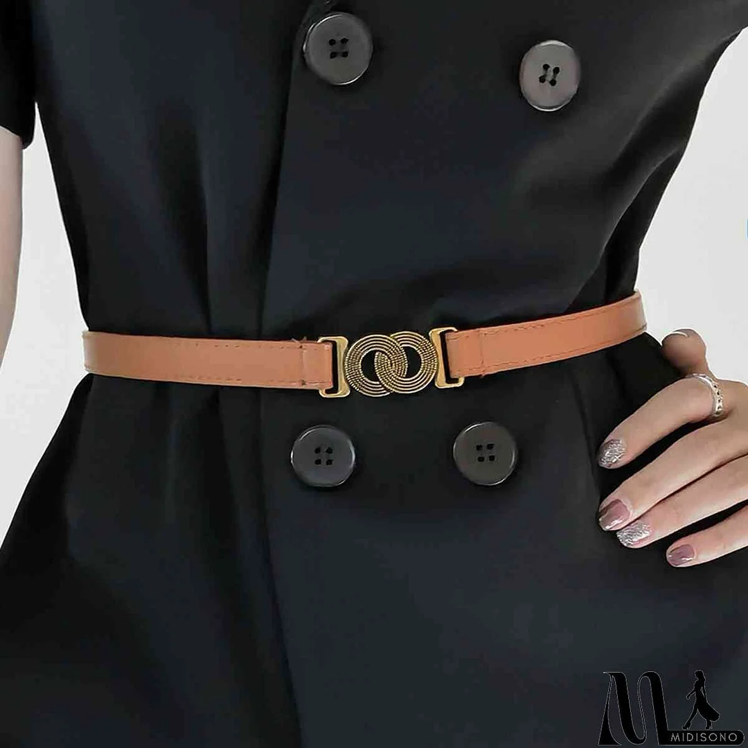 MidiSono - Alloy Buckle PU Belt