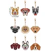 9pcs DIY Cartoon Dog Diamond Painting Double-Sided Keychains