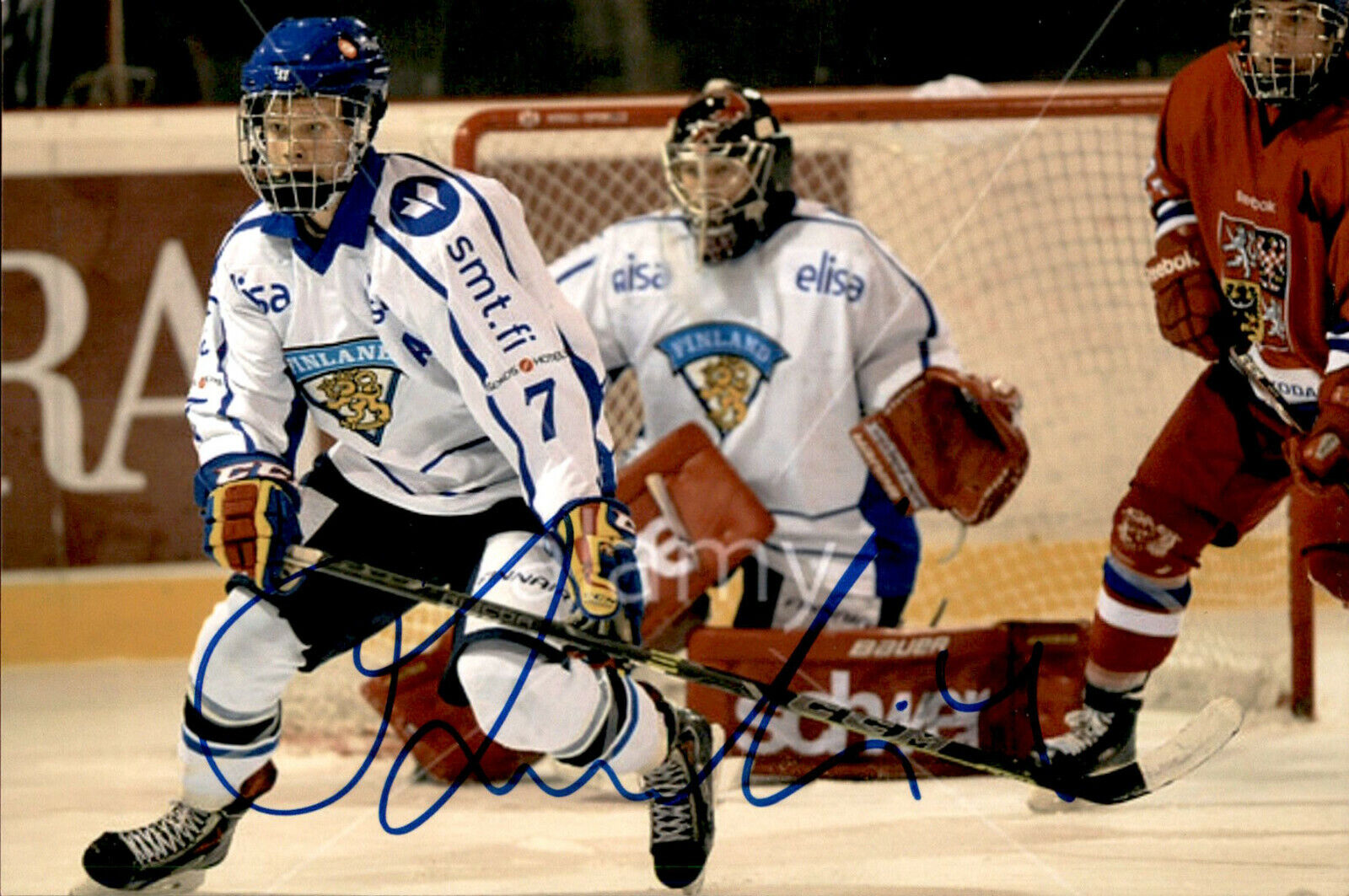 Olli Juolevi SIGNED autographed 4x6 Photo Poster painting TEAM FINLAND / VANCOUVER CANUCKS