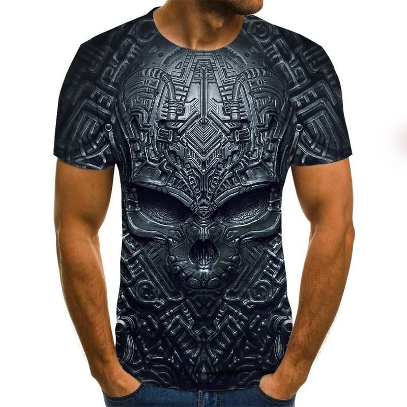 3D Graphic Short Sleeve Shirts Mask