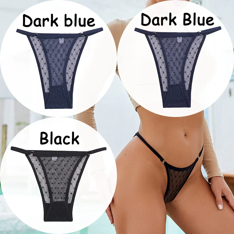 Billionm Panties Lace G-string Thong Women's Underwear Mesh Transparent Lingerie Low-Waist Female Briefs Soft Women's Underpants