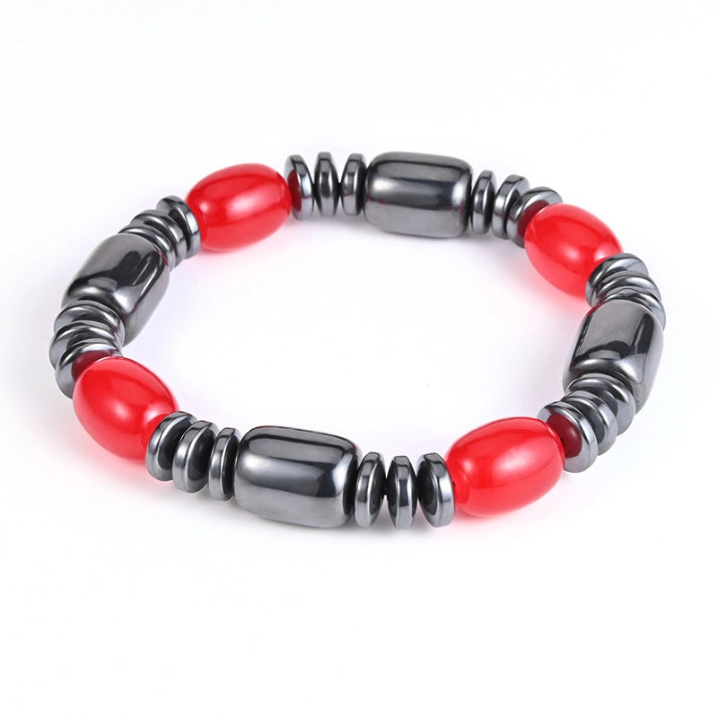 Bracelet Magnet Yoga Beaded Elastic Bracelet Hot Selling Bracelet Female Bracelet Male Black Gall Stone Jewelry