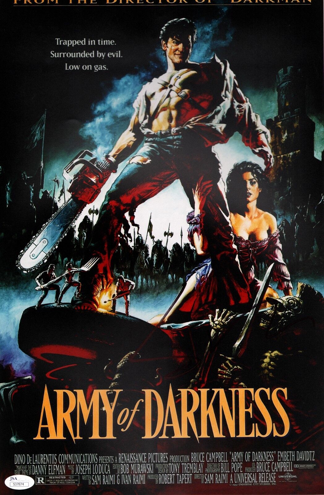 ~~ SAM RAIMI Authentic Hand-Signed ARMY OF DARKNESS