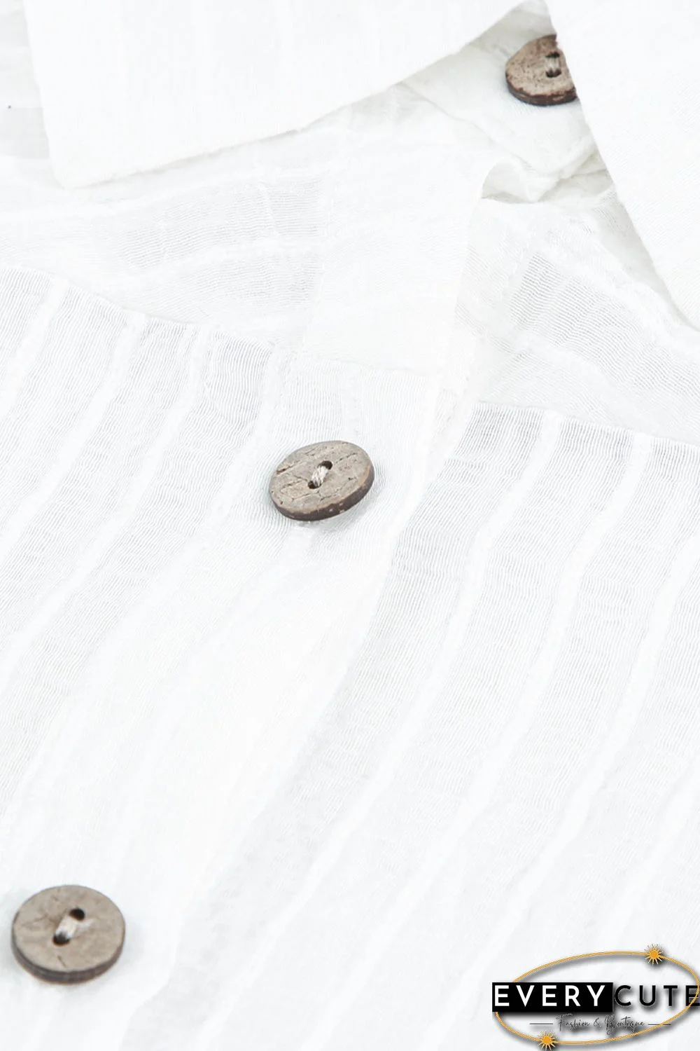 White Striped Shirt Dress Beach Cover up with Belt