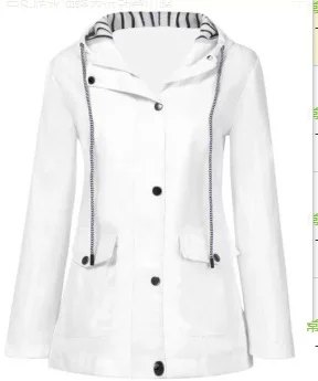 Women's Lightweight Rain Jacket Outdoor Sports Waterproof Plus Size Hooded Raincoat Coat With Pockets