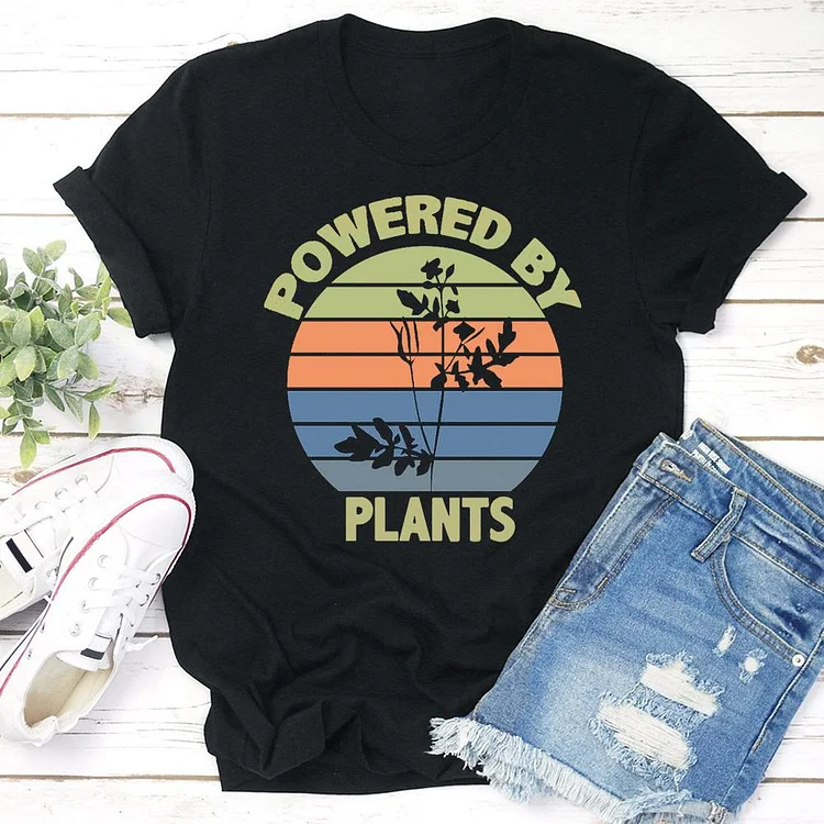 Vegan Powered By Plants   T-Shirt Tee-04549-Annaletters