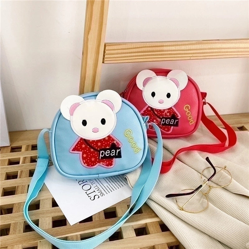 Kid’S Pu Leather Animal Cartoon Cute Semicircle Zipper Crossbody Bag