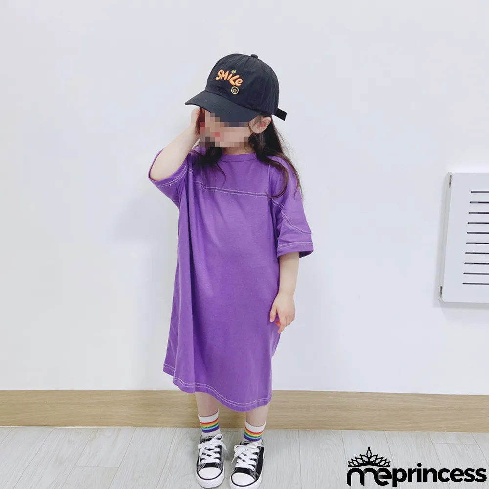 Parent-child Wear Girl Spring Summer Casual Loose Knitting Dress