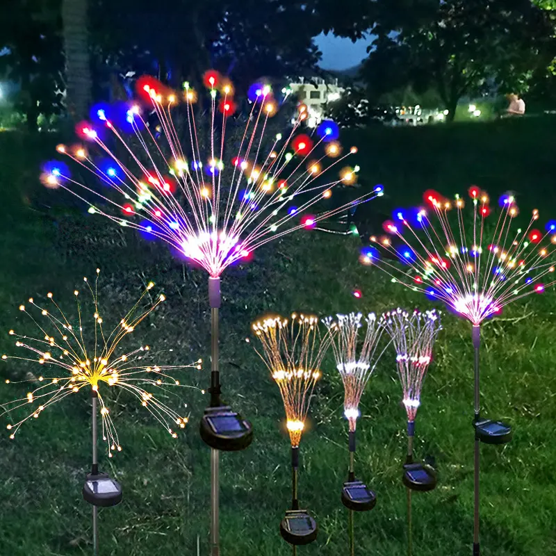 Tegooe Solar Powered Garden Starburst Lights - Outdoor Decorative Cluster Lamp