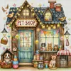 (Multi-Style) Pet Store-11CT Stamped Cross Stitch 45*45cm/17.72*17.72in tapestrymarket
