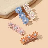 6PCS Lovely Pearls Handmade Knitting Flowers Hair Pins