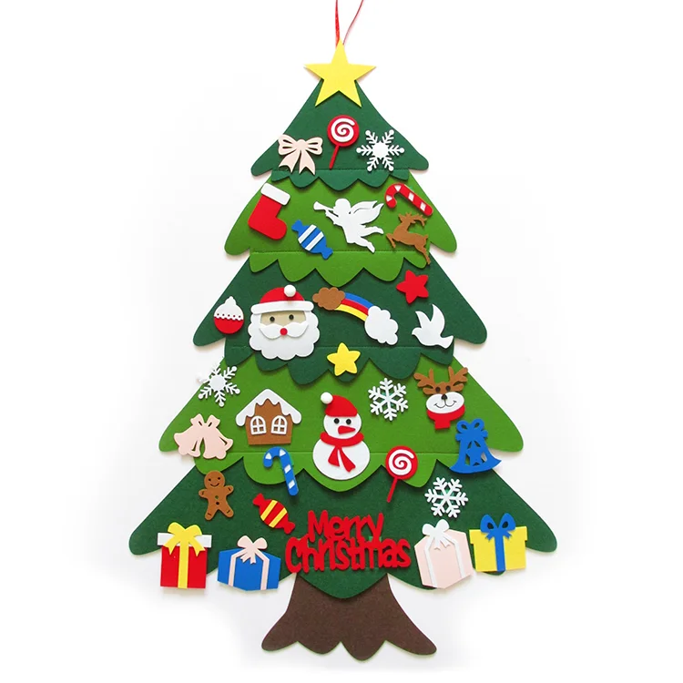 DIY Felt Christmas Tree Kit Decoration Gifts for Kids