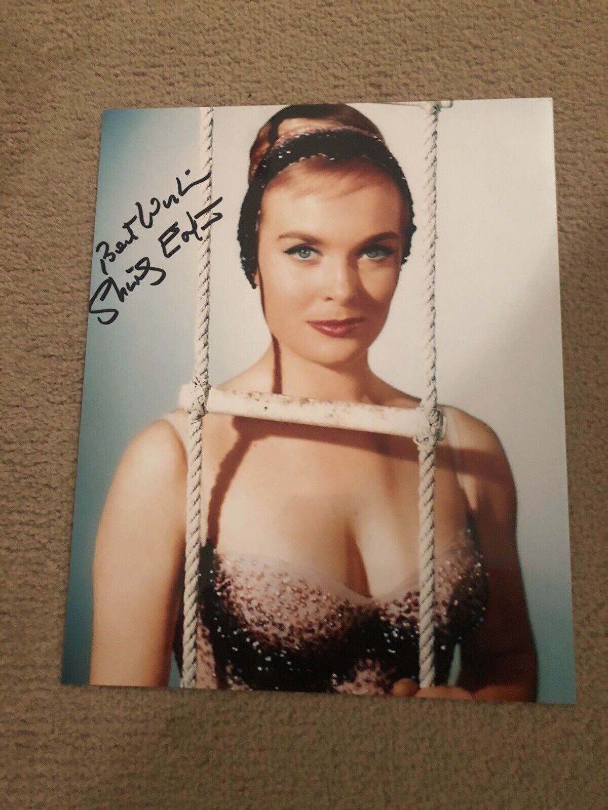 SHIRLEY EATON (ACTRESS) PRESIGNED Photo Poster painting- 10x8”