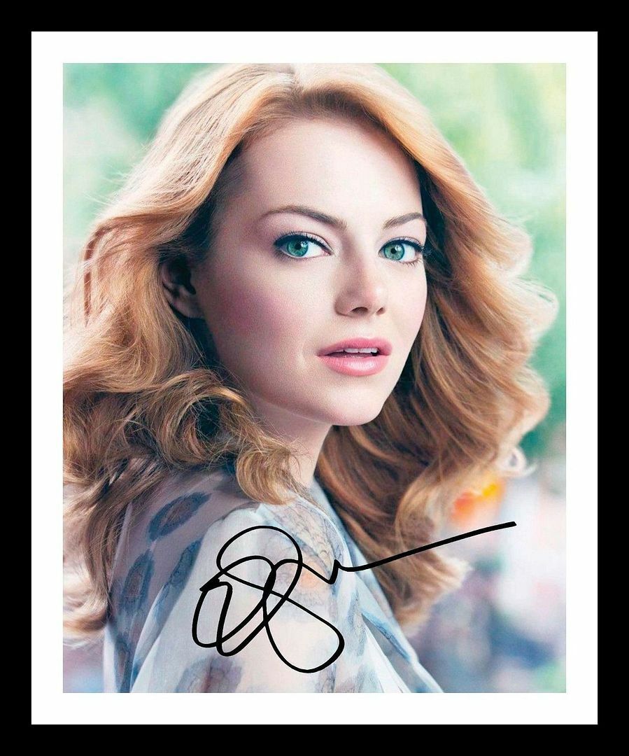 Emma Stone Autograph Signed & Framed Photo Poster painting 1