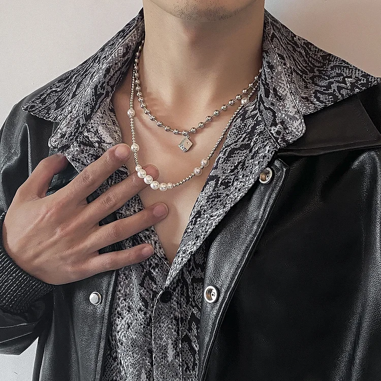 dice pendant double layered