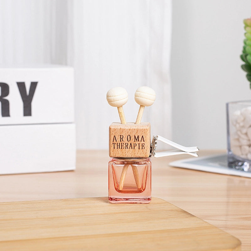 Car Air Conditioning Air Outlet Clip Square Glass Color Perfume Bottle Car Air Conditioning Aromatherapy Glass Color Bottle