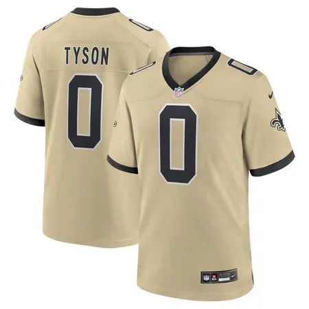 Youth New Orleans Saints #0 Jordyn Tyson Gold 2026 NFL Draft Game Jersey
