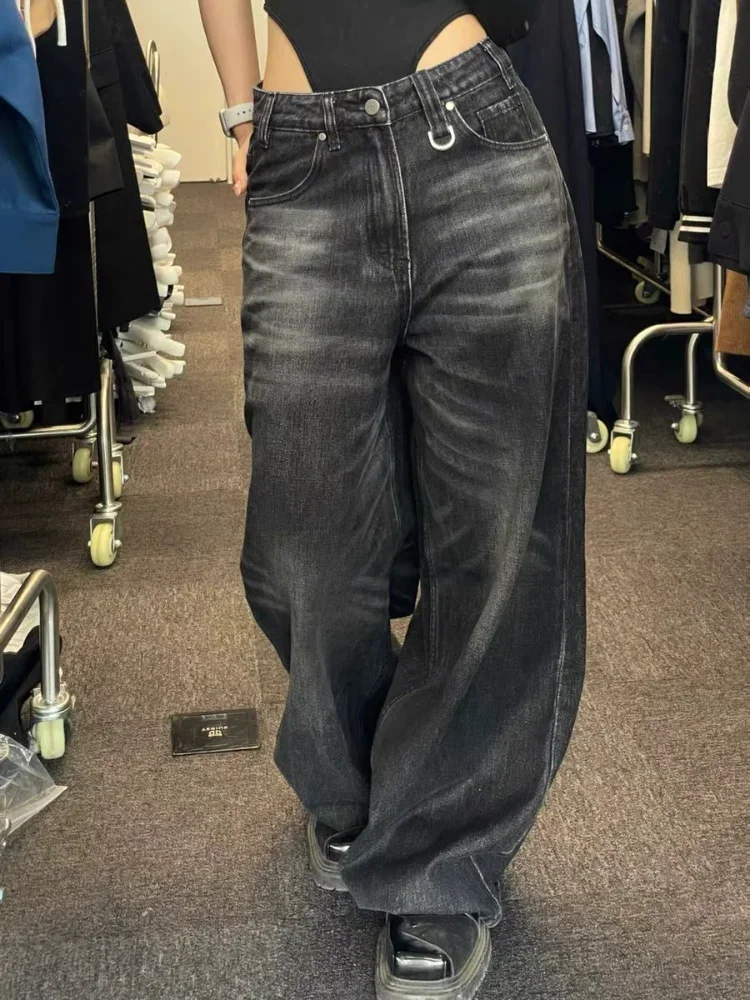 Comyee Vintage Wide Leg Jeans – Oversized Baggy Denim Trousers for Women  