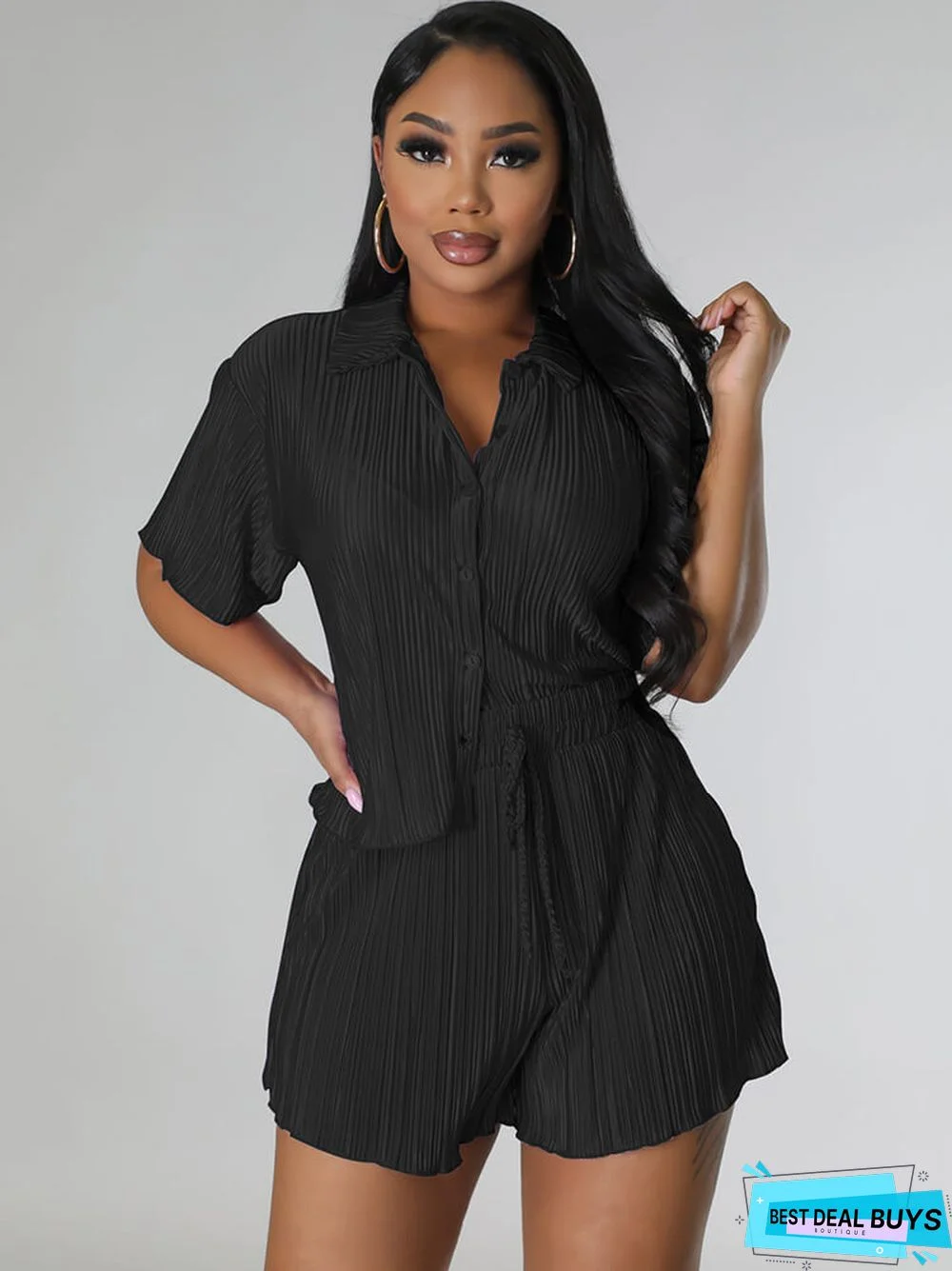 Two Piece Short Sleeve Shirts & Shorts