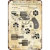 Revolver Patent Drawing - Metal Tin Signs(8*12Inch/12*16Inch)