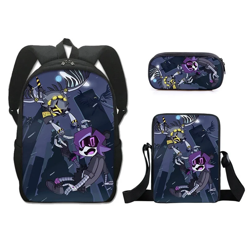 Buzzdaisy Murder Drones Schoolbag Backpack Lunch Bag Pencil Case Set Gift for Kids Students