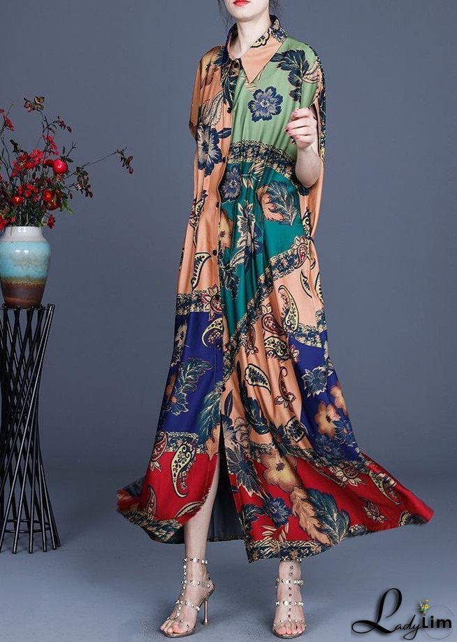 Boutique Yellow Print Summer Short Sleeve Cardigan Long