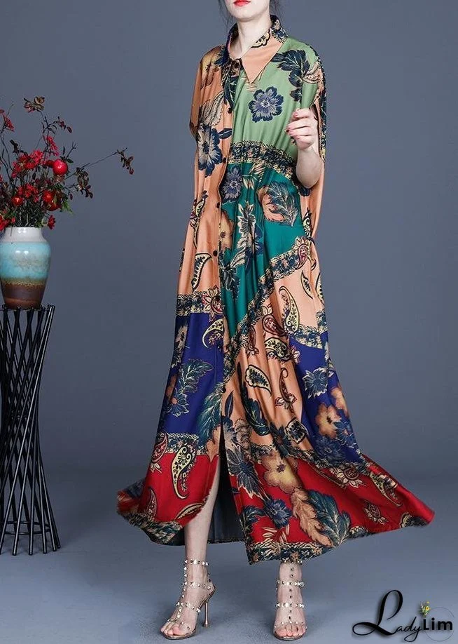 Boutique Yellow Print Summer Short Sleeve Cardigan Long