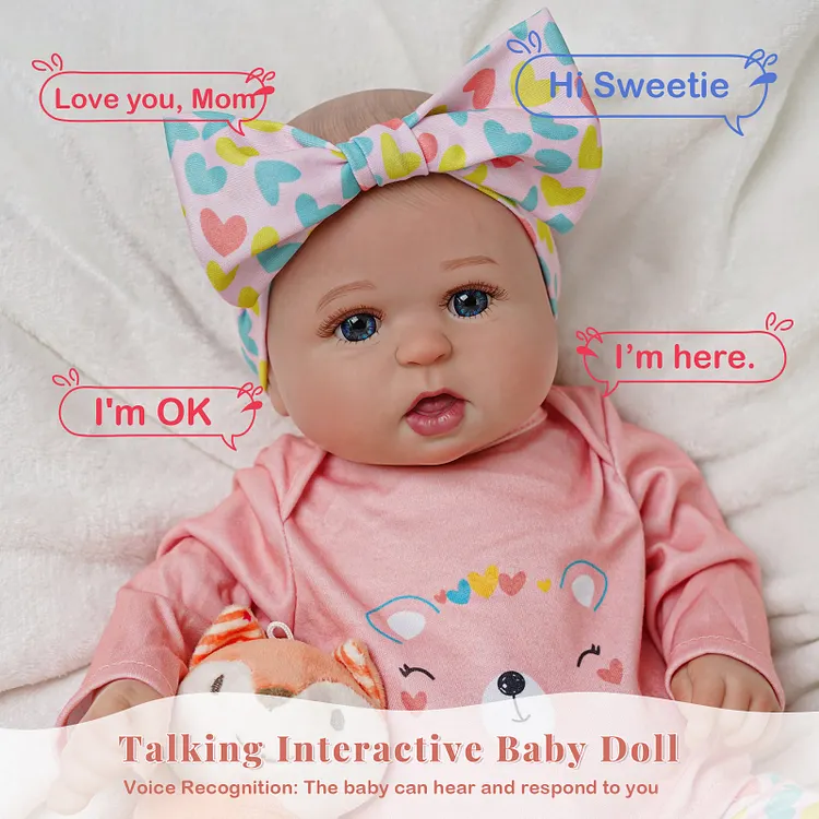[U.S. Only] Babeside Quiet Reborn Baby Bailyn 20'' Little Infant Girl Best Gift for Kids  with Heartbeat Coos and Breath