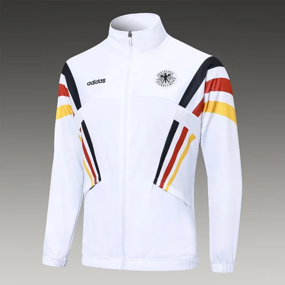 2024 Germany Long Zipped Jacket White Football Shirt 1:1 Thai Quality