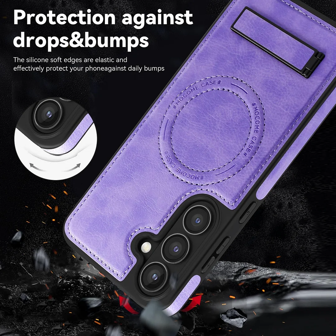 Samsung Galaxy Z Fold 6 Leather Case Magnetic Protective Case Holder Phone Case