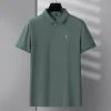 Pure cotton high-end embroidered lapel polo shirt