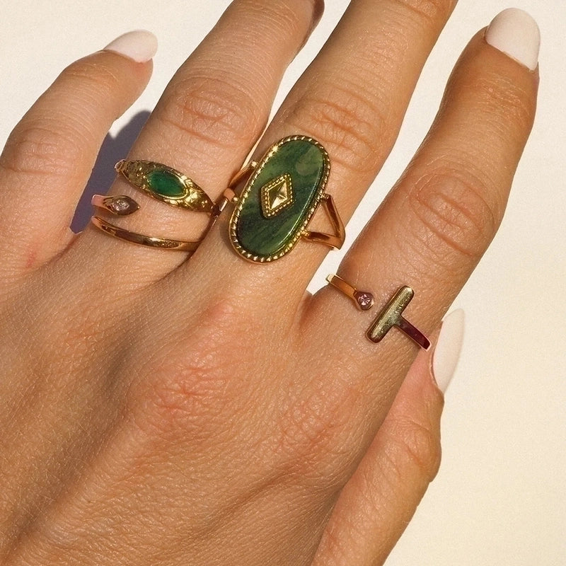 Commute Round 304 Stainless Steel Titanium Steel Plating Rings