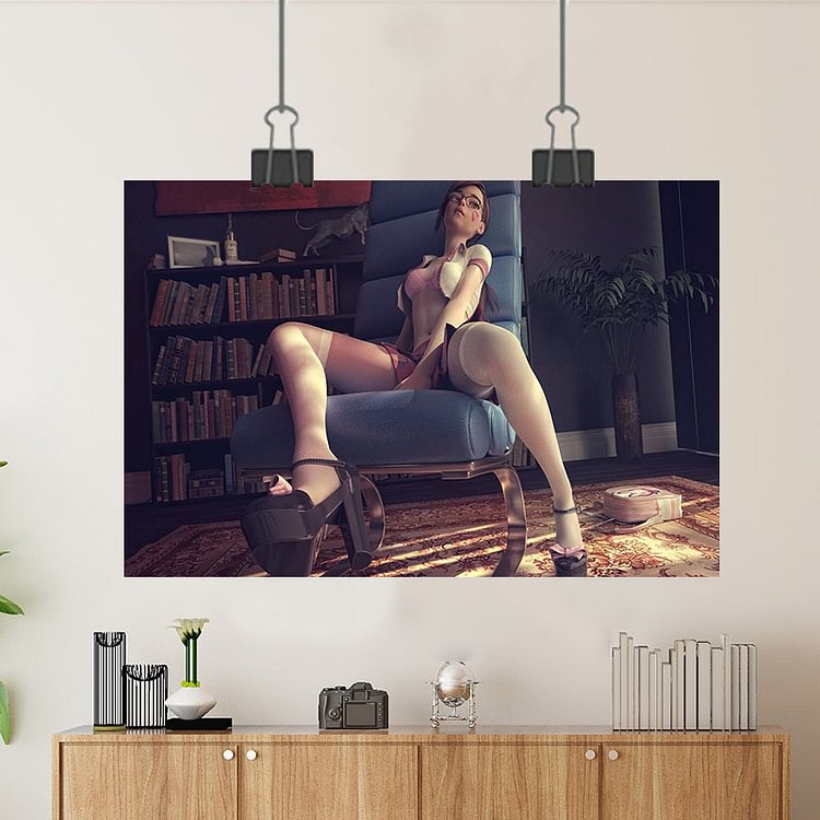 Overwatch - Schoolgirl D.Va /Custom Poster/Canvas/Scroll Painting/Magnetic Painting