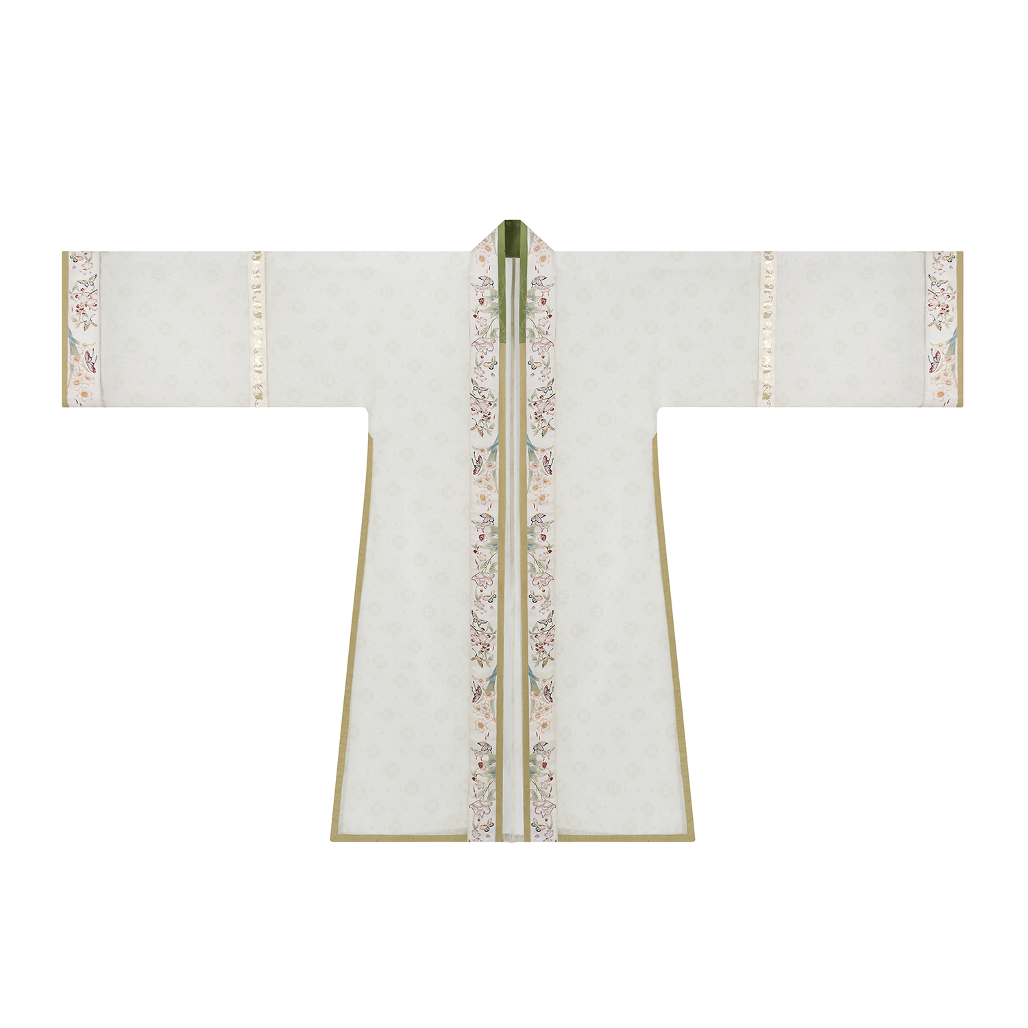 Song Dynasty Yellow Hanfu Dress with Full Edge Long Beizi and Gradient Pleated Skirt - furong 芙蓉 Stupa Stones