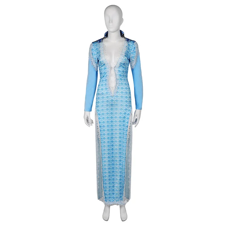 Baldur's Gate 2023 Shadowheart Blue Dress Outfits Cosplay Costume Halloween Carnival Suit