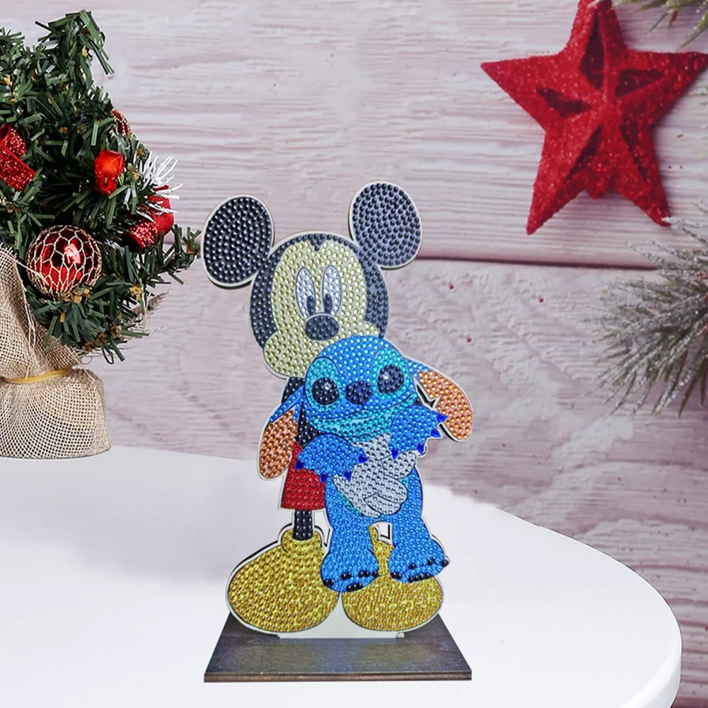 DIY Desk Diamonds Mosaic Ornament Handmade Cartoon for Kids Gift Home Decoration