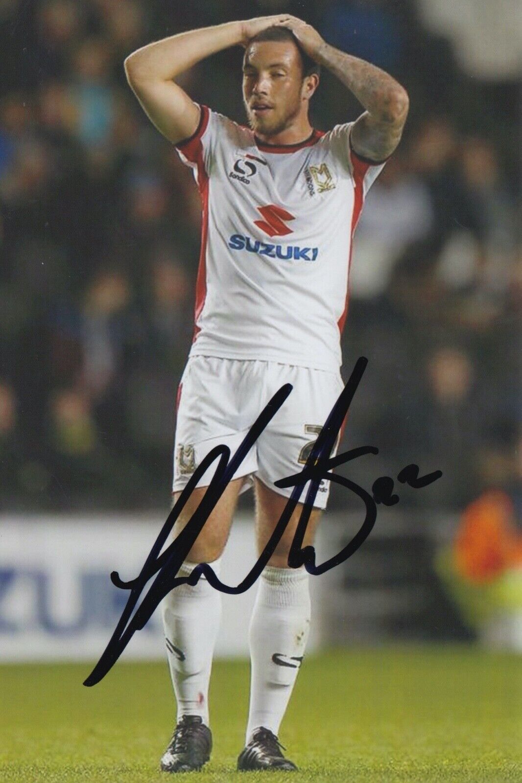 SAMIR CARRUTHERS HAND SIGNED 6X4 Photo Poster painting - FOOTBALL AUTOGRAPH - MK DONS 1.