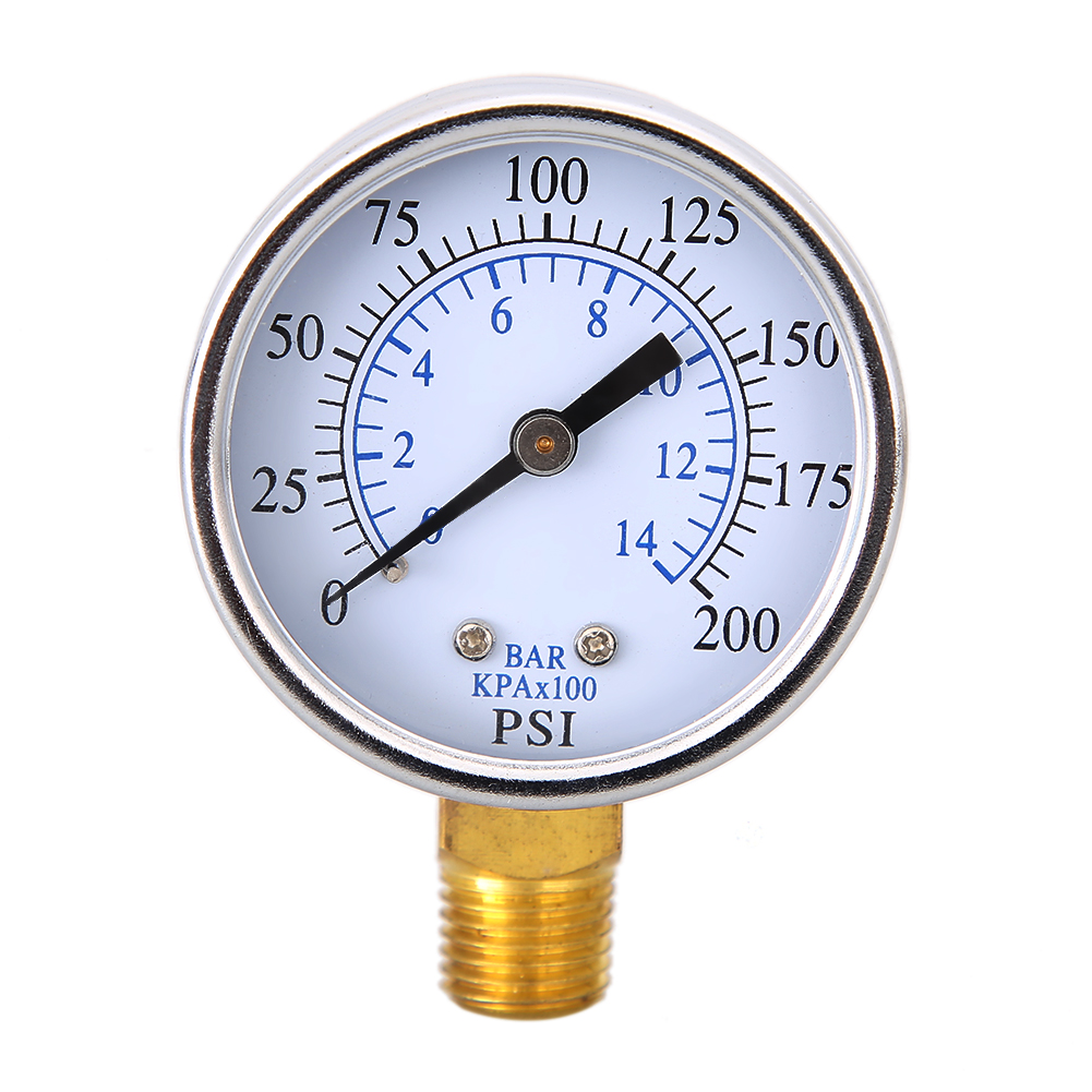 

Air Compressor Hydraulic Pressure Gauge 2\ Face Side Mount 1/4\ Npt 200Psi, 501 Original