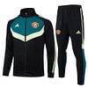 Joyfball 2024/2025 Manchester United Long Zipped Jacket Black Football Jersey 1:1 Thai Quality