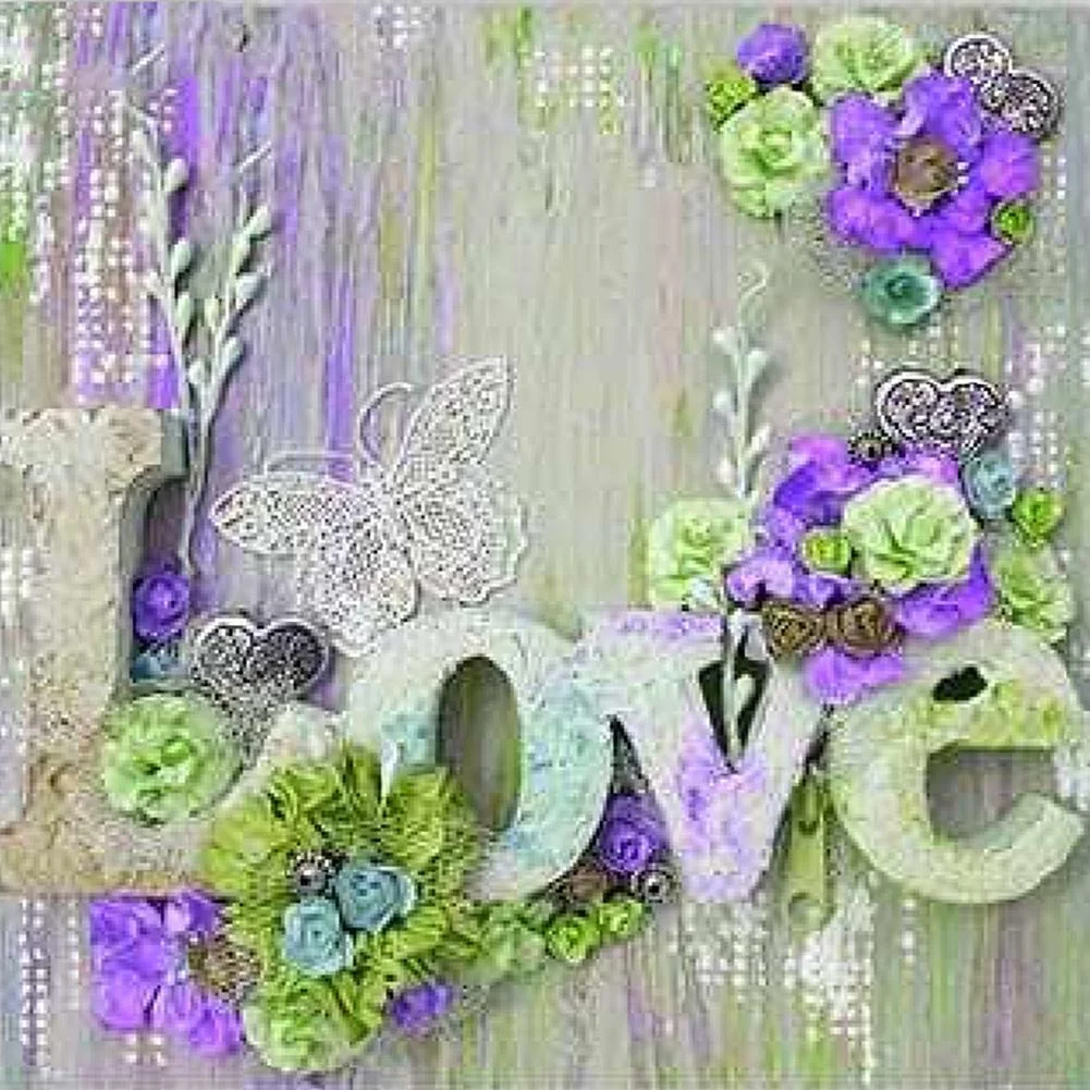Full Round Diamond Painting Love (30*30cm)